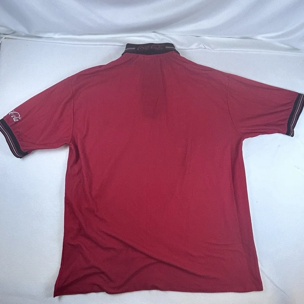 Vintage 1990s‎ Coca-Cola Coke Polo Shirt Men's XL Red Pocket Work Uniform USA